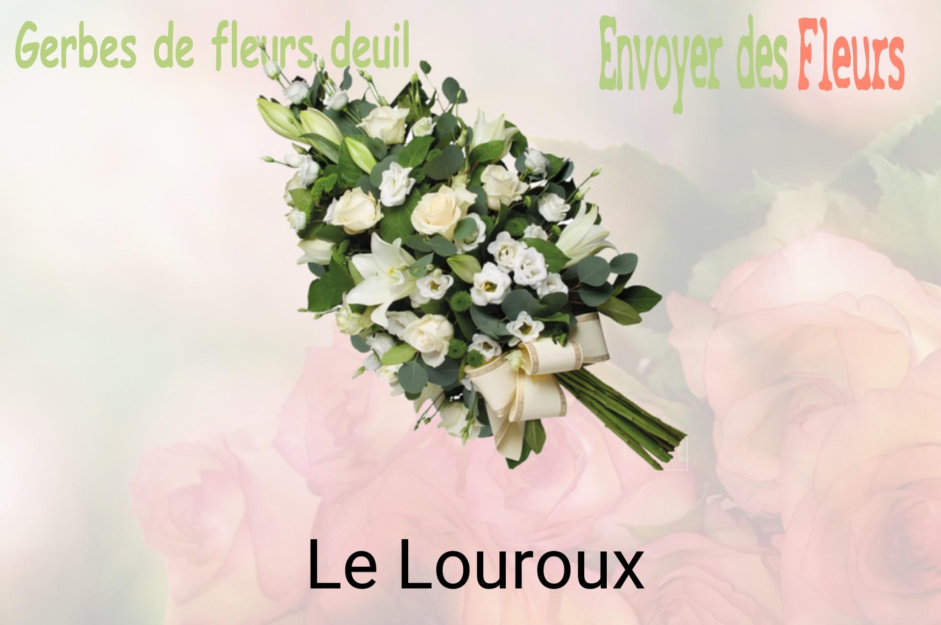 Gerbe de fleurs de deuil livrée à Le Louroux